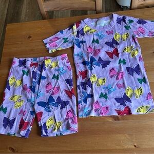 Hanna Anderson Girls 10 US  Multi Colorful Butterfly Kids Pajamas